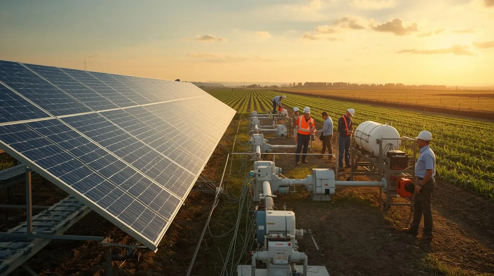 Instalación de sistema de bombeo y paneles solares en campo agrícola – Quinta Región